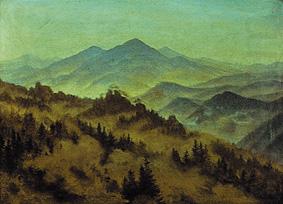 Caspar David Friedrich Landschaft mit dem Rosenberg in der bohmischen Schweiz china oil painting image